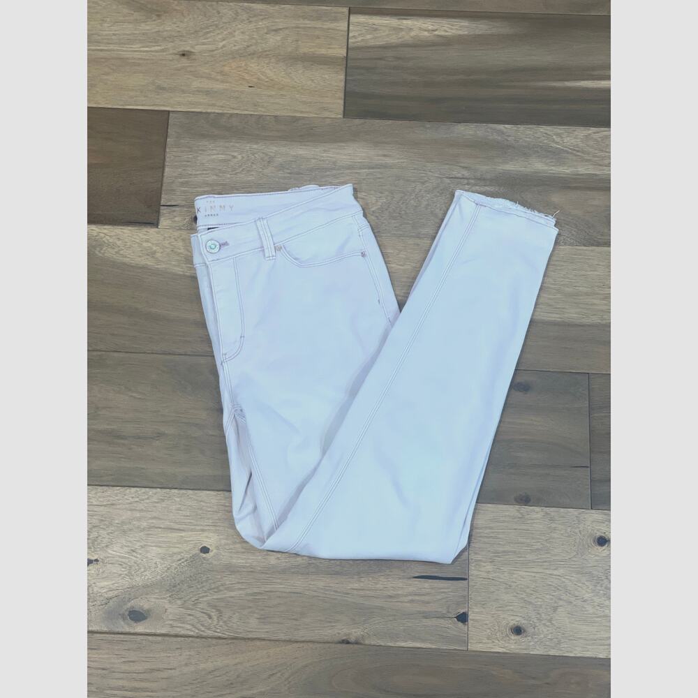 White House Black Market Skinny Ankle Pants Size 4 Lavender Mid Rise